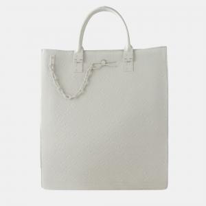 Louis Vuitton White Monogram Taurillon Leather Sac Plat Tote Bag