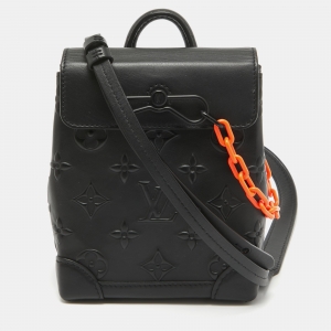 Louis Vuitton Black Giant Monogram Leather XS Steamer Bag