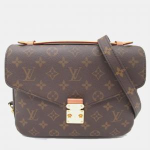 Louis Vuitton Brown Canvas Pochette Metis East West Shoulder Bag