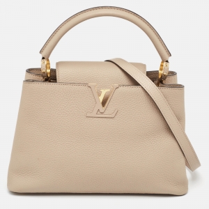 Louis Vuitton Galet Taurillon Leather Capucines PM Bag