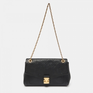 Pre Owned Louis Vuitton Black Monogram Empreinte Leather St Germain PM Bag