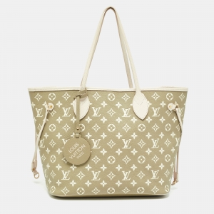 Louis Vuitton Khaki/Beige Empreinte Monogram Spring In The City Neverfull MM Bag