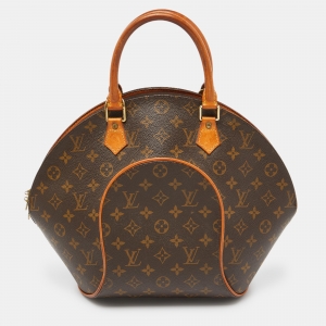 Pre Owned Louis Vuitton Brown Canvas Monogram Ellipse MM Bag