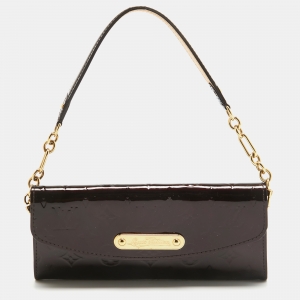 Pre Owned Louis Vuitton Amarante Monogram Vernis Sunset Boulevard Bag
