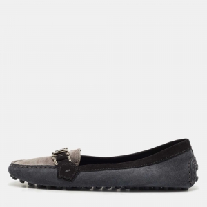 Louis Vuitton Tricolour Suede Oxford Loafers Size 39