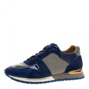 Louis Vuitton Two Tone Fabric/Calfhair and Leather Run Away Sneakers Size 39