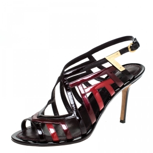 Pre Owned صندل لوي فيتون سيور جلد لامع متعدد الألوان مقاس 38