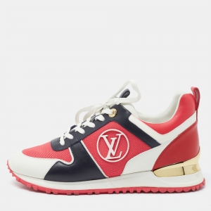 Louis Vuitton Multicolor Mesh and Leather Run Away Sneakers Size 38