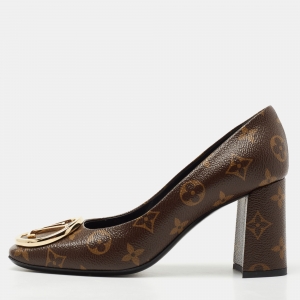 Louis Vuitton Brown Monogram Canvas Madeleine Pumps Size 37
