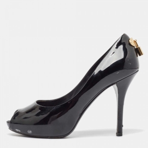 Louis Vuitton Black Patent Leather Oh Really! Pumps Size 36