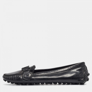 Louis Vuitton Black Patent  Oxford Loafers Size 36.5