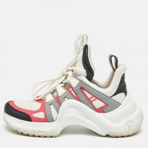 Louis Vuitton Multicolor Leather and Mesh Archlight Sneakers Size 37