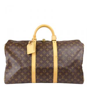 Pre Owned Louis Vuitton Monogram Canvas Keepall 50 Bag