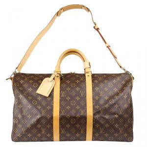 Pre Owned Louis Vuitton Monogram Canvas Keepall Bandouliere 50 Bag
