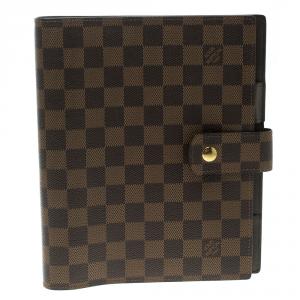 مملوكة مسبقًا جراب مفكرة لوي فيتون حلقة كبيرة دامييه أيبين