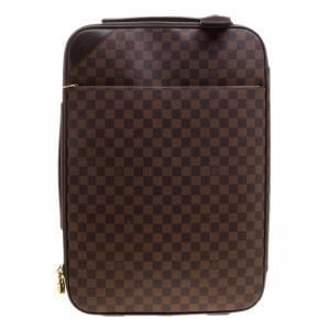 Pre Owned Louis Vuitton Damier Ebene Canvas Pegase Light 55 Luggage