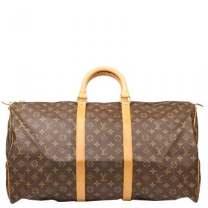 Pre Owned Louis Vuitton Monogram Canvas Keepall 55 Bag