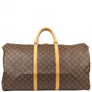 Pre Owned Louis Vuitton Monogram Canvas Keepall 60 Bag