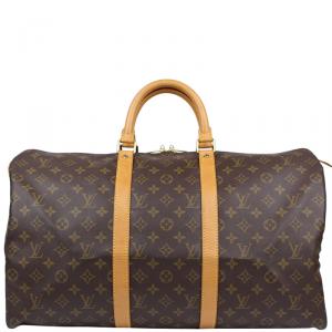 Pre Owned Louis Vuitton Monogram Canvas Keepall 50 Bag
