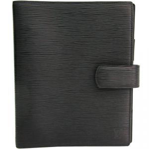 Pre Owned Louis Vuitton Noir Epi Leather Large Ring Agenda Cover