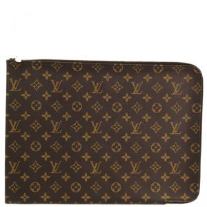 Pre Owned Louis Vuitton Monogram Canvas Poche Document Case