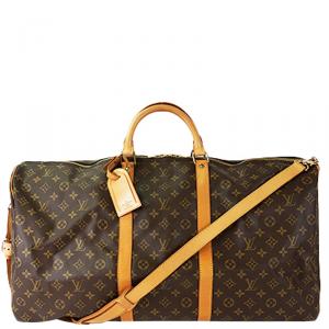 Pre Owned Louis Vuitton Monogram Canvas Keepall Bandouliere 60 Bag