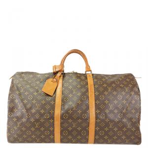 Pre Owned Louis Vuitton Monogram Canvas Keepall 60 Bag