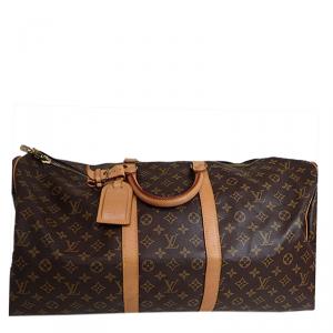 Pre Owned Louis Vuitton Monogram Canvas Keepall 55 Bag