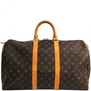 Pre Owned Louis Vuitton Monogram Canvas Keepall 45 Bag 