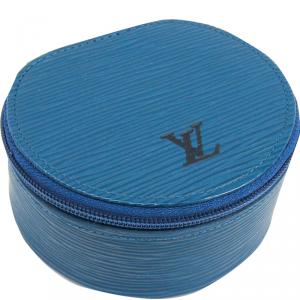 Pre Owned Louis Vuitton Toledo Blue Epi Leather Ecrin Bijoux 10 Jewelry Case