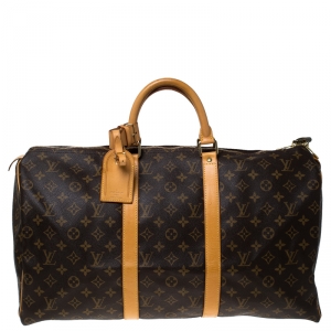 Pre Owned Louis Vuitton Monogram Canvas Keepall 50 Bag