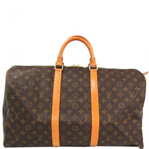 Pre Owned Louis Vuitton Monogram Canvas Keepall 50 Bag
