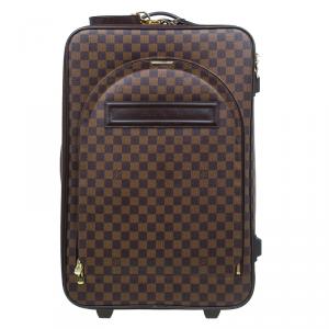 Pre Owned Louis Vuitton Damier Ebene Canvas Pegase 55 Suitcase 