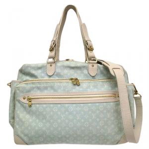 Pre Owned Louis Vuitton Light Blue Monogram Mini Lin Sac A Langer Diaper Bag