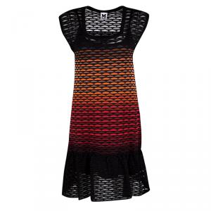 Pre Owned فستان أم ميزوني بلا أكمام تريكو متعدد الألوان S