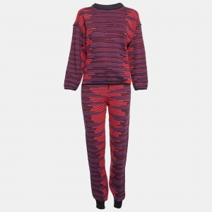 M Missoni Multicolor Patterned Knit Top & Pants Set M