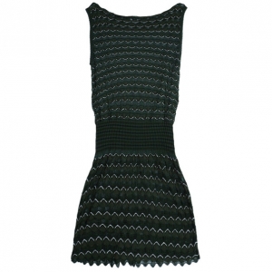 M Missoni Green Knit Drop-Waist Dress M