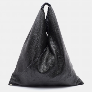 Maison Martin Margiela Dark Grey Patent Leather Hobo
