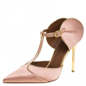 Pre Owned Malone Souliers Beige Satin Maureen Sandals Size 40