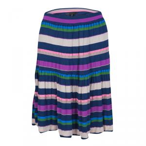 Marc by Marc Jacobs Multicolor Smash Striped Jersey Skirt S