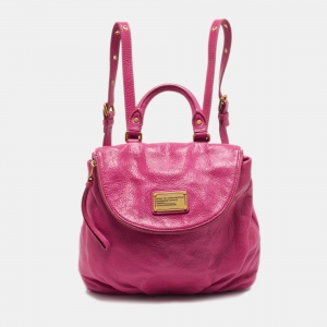 Marc by Marc Jacobs Pink Leather Classic Q Mariska Backpack