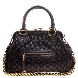 Pre Owned Marc Jacobs Dark Burgundy Leather Stam Shoulder Bag