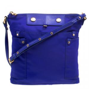 Pre Owned Marc by Marc Jacobs Blue Nylon Preppy Sia Crossbody Bag