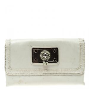 Marc by Marc Jacobs White Leather Tri Fold Long Wallet