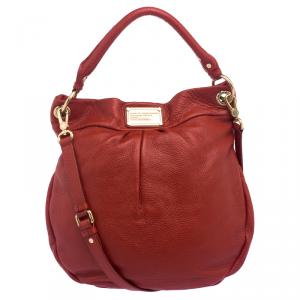 Pre Owned Marc by Marc Jacobs Red Leather Classic Q Hillier Hobo