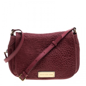 Pre Owned Marc by Marc Jacobs Red Leather Washed Up The Nash Crossbody Bag