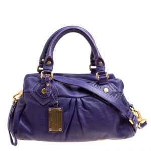 Pre Owned Marc by Marc Jacobs Purple Leather Classic Q Baby Groovee Bag
