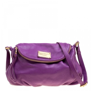 Pre Owned Marc by Marc Jacobs Purple Leather Classic Q Natasha Crossbody Bag