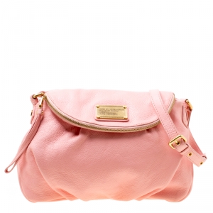 Pre Owned Marc by Marc Jacobs Pink Leather Classic Q Natasha Crossbody Bag