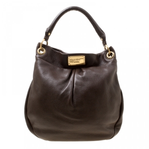 Pre Owned Marc by Marc Jacobs Brown Leather Classic Q Hillier Hobo